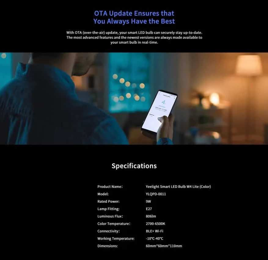 Bóng đèn Yeelight W4 Lite Color E27 8