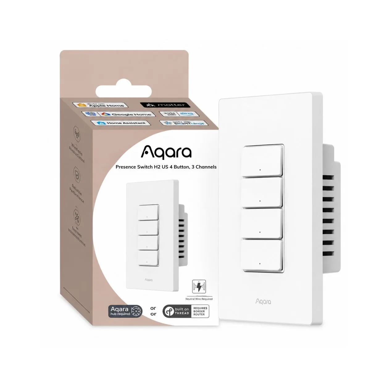 Công tắc tích hợp cảm biến hiện diện Aqara H2 US WS-K22D