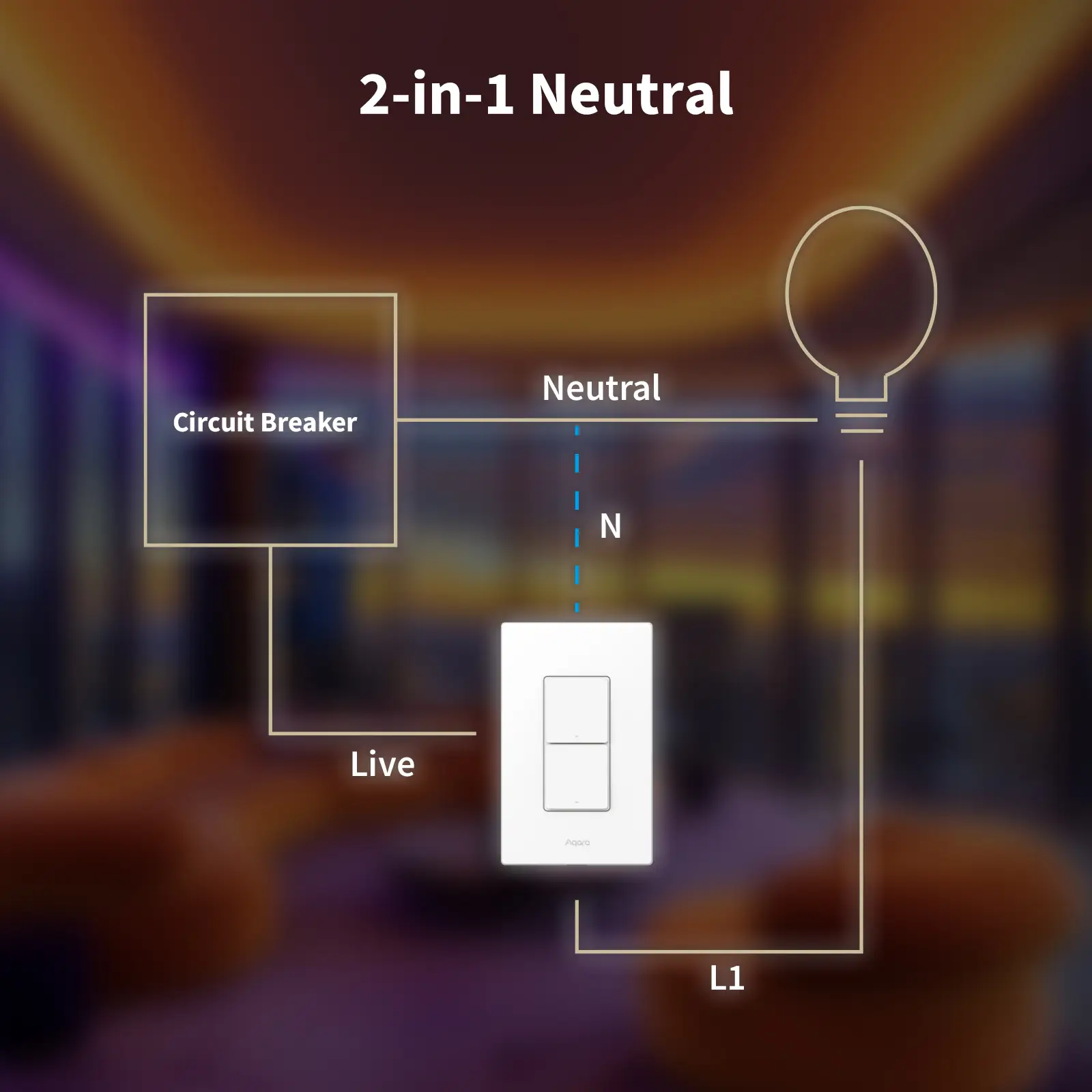 Công tắc thông minh Aqara H2 Light Switch US 4