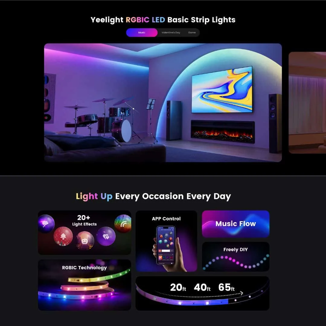 Đèn led dây Yeelight Aurora RGBIC 2