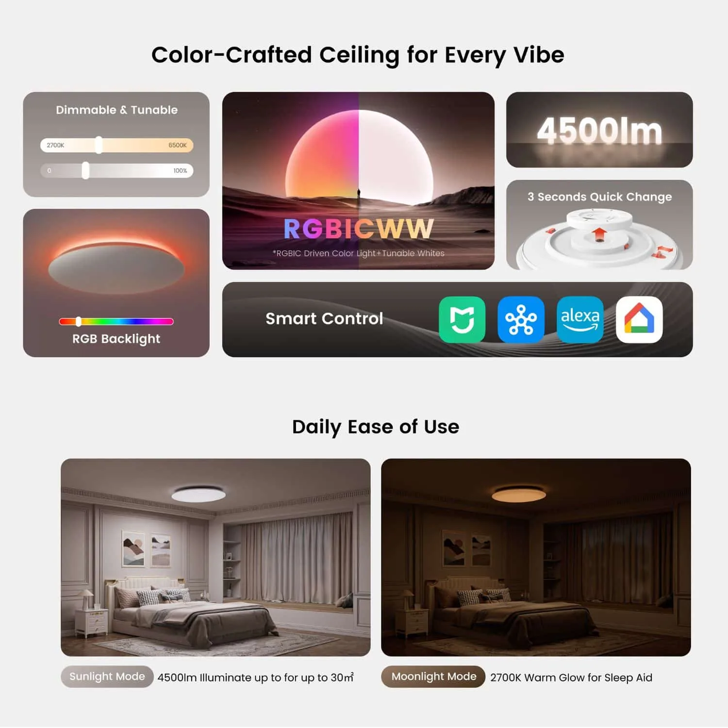 Đèn ốp trần Yeelight Arwen D Series – RGBICWW 3