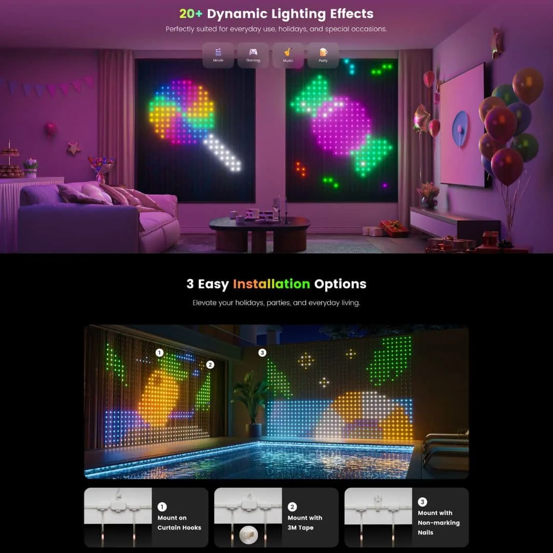 Đèn trang trí rèm cửa Yeelight RGBIC 5