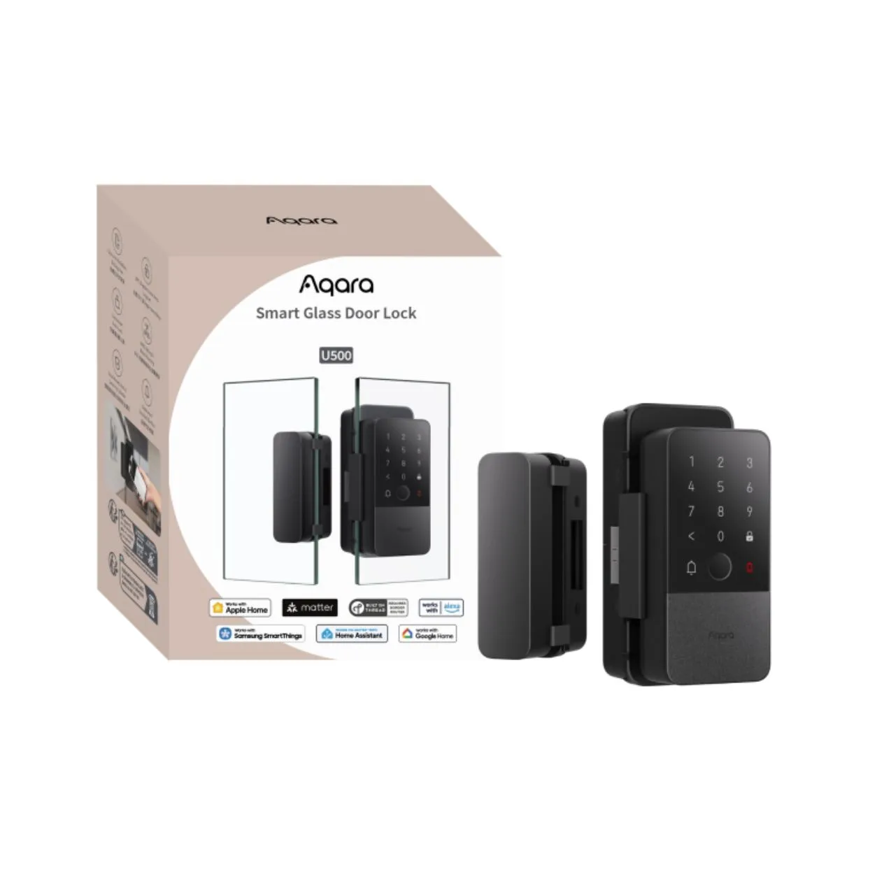 Khóa cửa kính thông minh Aqara U500 Smart Glass Door Lock DL-D20D