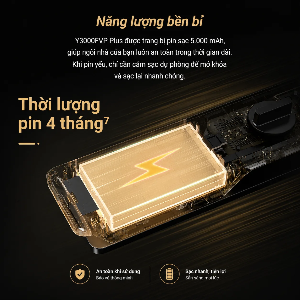 Khóa cửa thông minh EZVIZ Y3000FVP Plus, nhận diện Face ID, tĩnh mạch lòng bàn tay 8