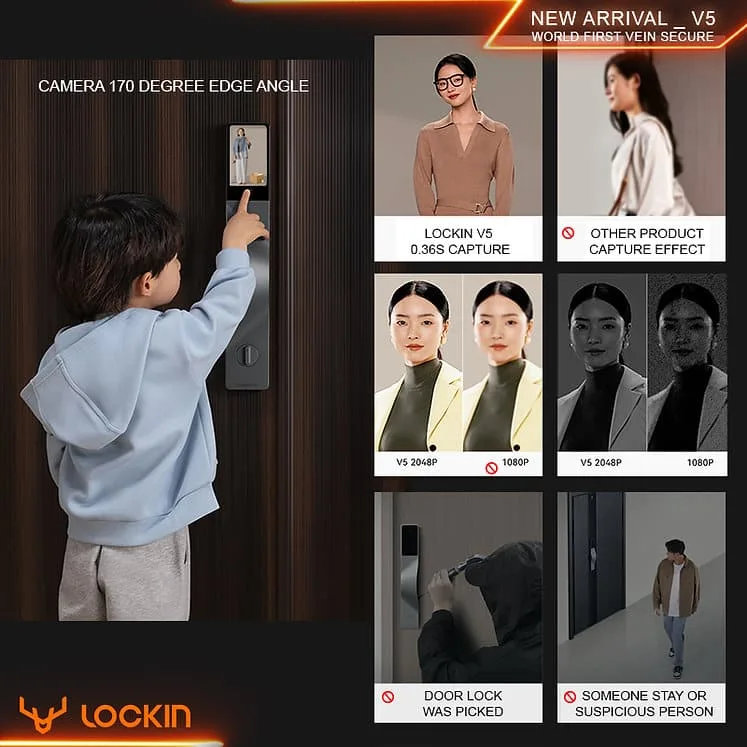 Khoá cửa thông minh Lockin V5 Max 4