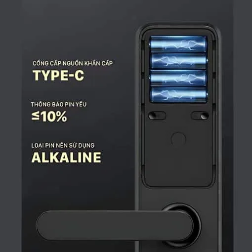 Khoá cửa vân tay thông minh Lockin X9 4