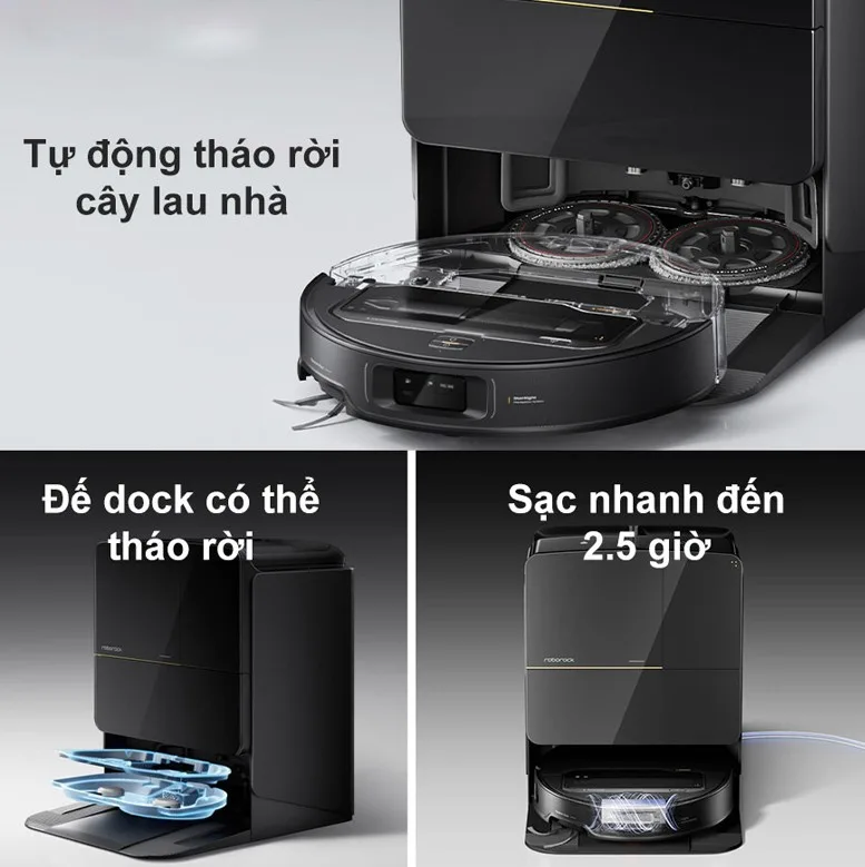 Robot hút bụi lau nhà thông minh Roborock Saros Z70 6
