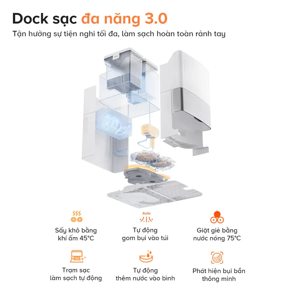 Robot hút bụi lau nhà thông minh Roborock Qrevo Edge 5V1 8